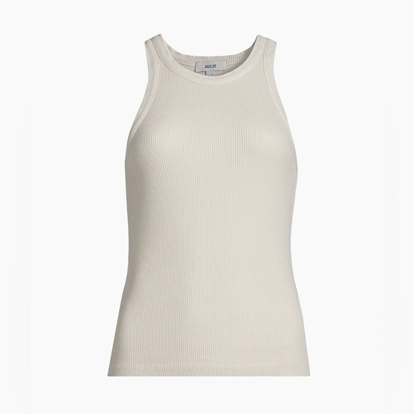 Agolde Rayne High-Neck Rib-Knit Tank - S - Picture 3 of 8